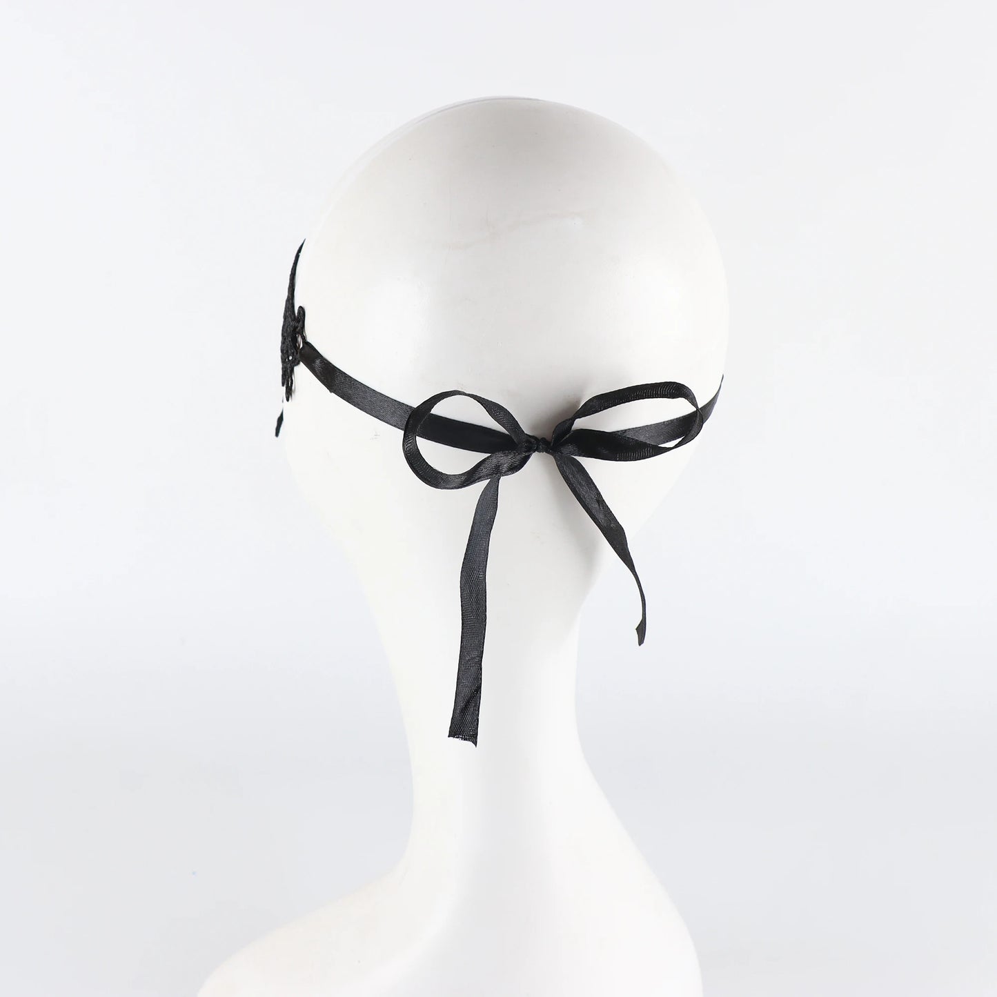 Black Lace Queen Masquerade Mask - Embroidered Carnival Costume Accessory - ZOOMNSTORE