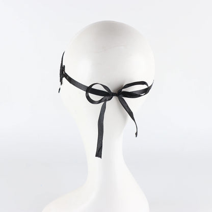 Black Lace Queen Masquerade Mask - Embroidered Carnival Costume Accessory - ZOOMNSTORE