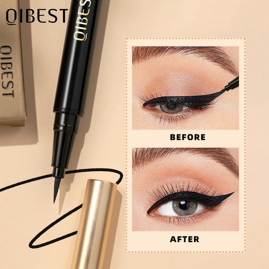 Black Liquid Eyeliner - Waterproof, Quick Drying & Smudge Proof Eye Makeup Pen - ZOOMNSTORE