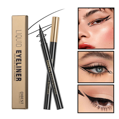 Black Liquid Eyeliner - Waterproof, Quick Drying & Smudge Proof Eye Makeup Pen - ZOOMNSTORE