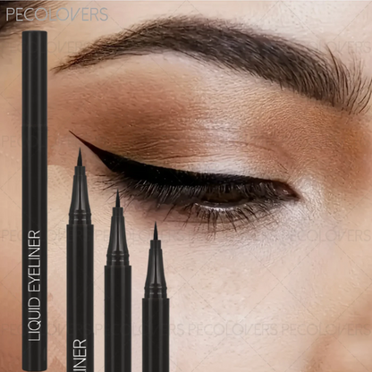 Black Liquid Eyeliner Waterproof Set - 3 Pcs High Pigmented Precision Tip Pen - ZOOMNSTORE