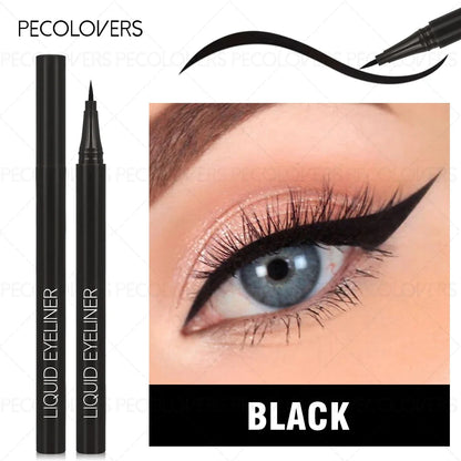 Black Liquid Eyeliner Waterproof Set - 3 Pcs High Pigmented Precision Tip Pen - ZOOMNSTORE