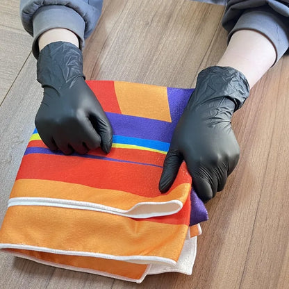 Black Nitrile Gloves - Disposable Hairdressing & Tattoo Gloves, 30/60/100PCS - ZOOMNSTORE