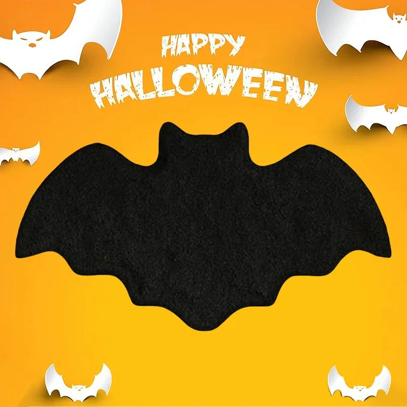 Black Spider Web Halloween Bath Mat - Non-Slip Rug for Spooky Decor - ZOOMNSTORE