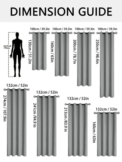 Blackout Curtain Insulated - Modern Style Solid Color Window Treatment with Removable Lining - ZOOMNSTORE