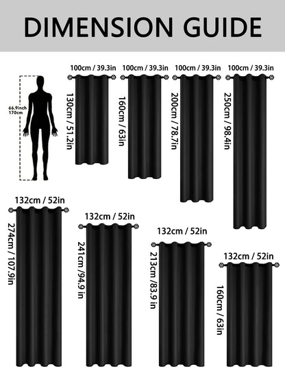 Blackout Curtain Insulated - Modern Style Solid Color Window Treatment with Removable Lining - ZOOMNSTORE