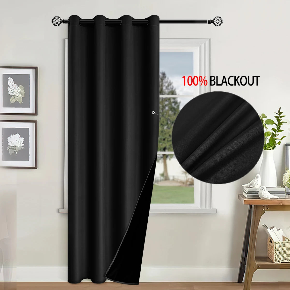Blackout Curtain Insulated - Modern Style Solid Color Window Treatment with Removable Lining - ZOOMNSTORE