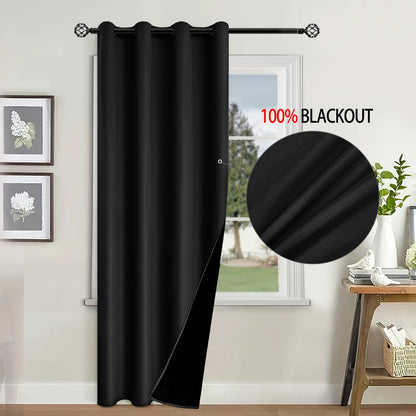 Blackout Curtain Insulated - Modern Style Solid Color Window Treatment with Removable Lining - ZOOMNSTORE