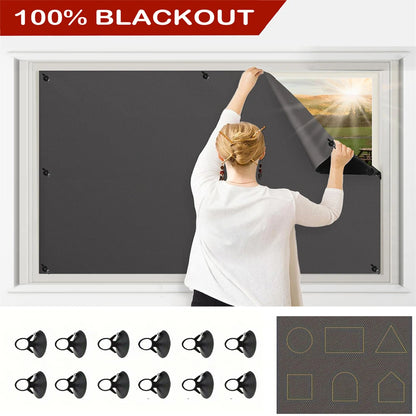Blackout Window Curtain - UV Blocking Portable Sunshade with Suction Cups - ZOOMNSTORE