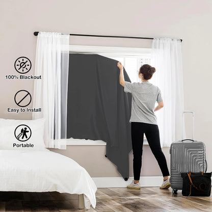 Blackout Window Curtain - UV Blocking Portable Sunshade with Suction Cups - ZOOMNSTORE