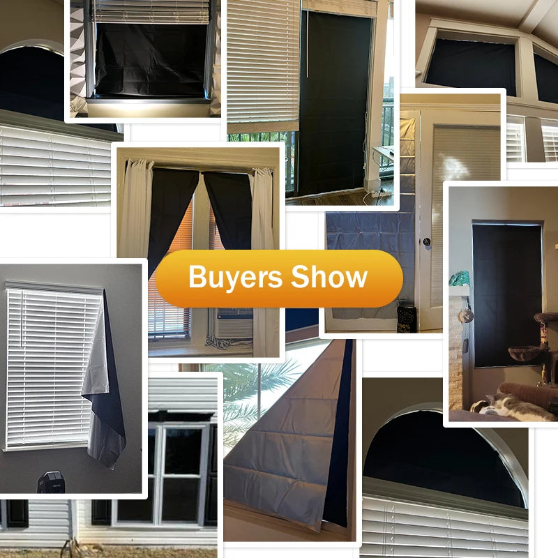 100% Blackout Curtain Removable Portable Travel Blocking Darkest Window Film Cloth Temporary DIY No Drill Blackout Curtains - ZOOMNSTORE