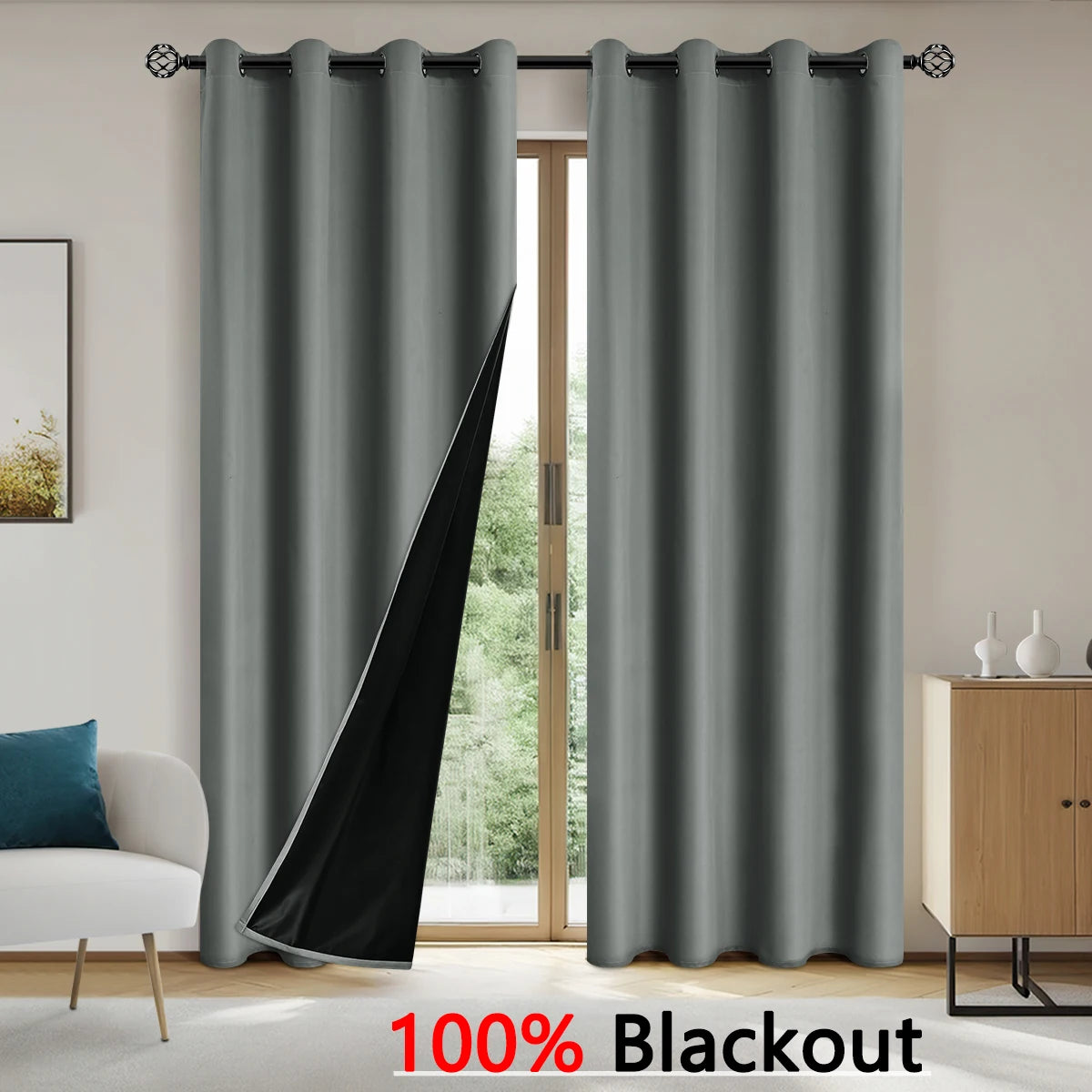 Blackout Curtains - 100 Light Blocking Solid Color for Bedroom  Living Room - ZOOMNSTORE