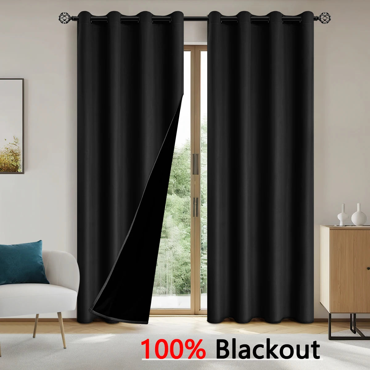 Blackout Curtains - 100 Light Blocking Solid Color for Bedroom  Living Room - ZOOMNSTORE