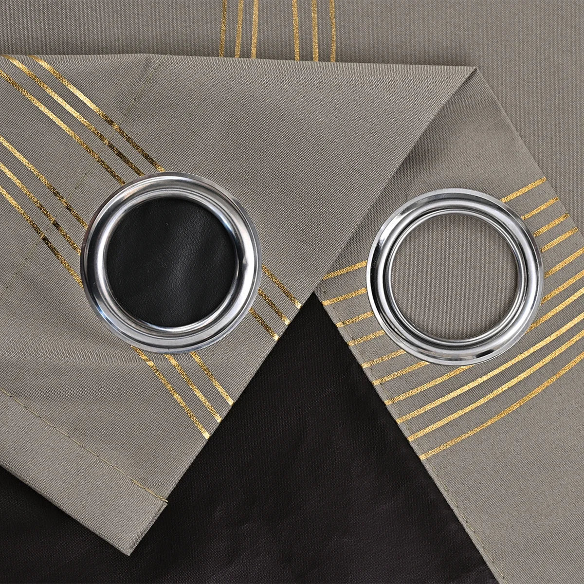 Blackout Curtains - Luxury Marble & Wave Pattern Grommet Top Drapes for Living Room - ZOOMNSTORE