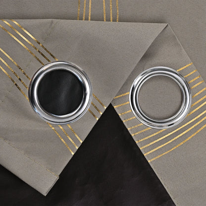 Blackout Curtains - Luxury Marble & Wave Pattern Grommet Top Drapes for Living Room - ZOOMNSTORE