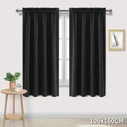 1 Panel Blackout Curtains Light Reducing Thermal Insulated Grommet Black Out Curtains Panels Drapes for Living Room Bedroom - ZOOMNSTORE