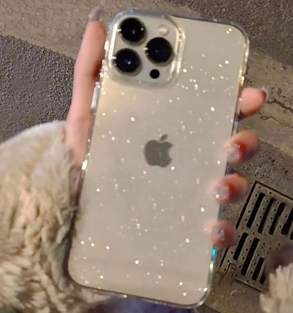 Luxury Glitter Clear Phone Case - Shockproof Soft Cover for iPhone 11-16 Pro Max X XR XS 7 8 Plus - ZOOMNSTORE