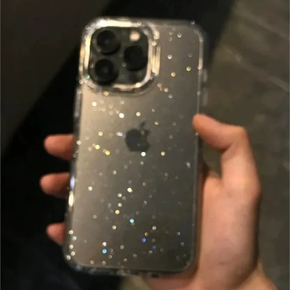 Luxury Glitter Clear Phone Case - Shockproof Soft Cover for iPhone 11-16 Pro Max X XR XS 7 8 Plus - ZOOMNSTORE