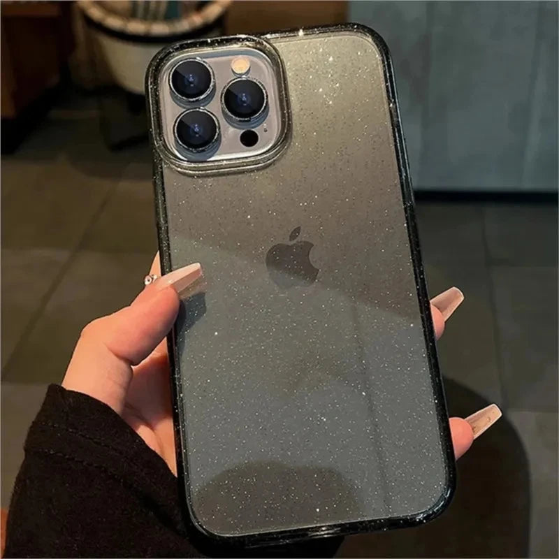 Luxury Glitter Clear Phone Case - Shockproof Soft Cover for iPhone 11-16 Pro Max X XR XS 7 8 Plus - ZOOMNSTORE