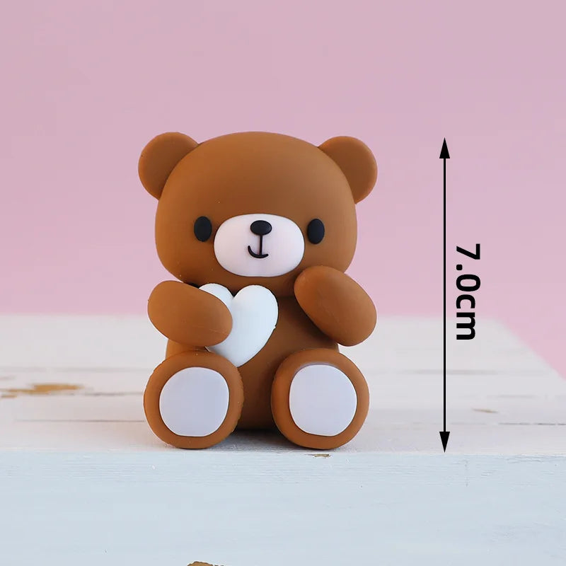 Blue Brown Bear Party Set - Disposable Plates Napkins Cups for Baby Shower or Birthday - ZOOMNSTORE