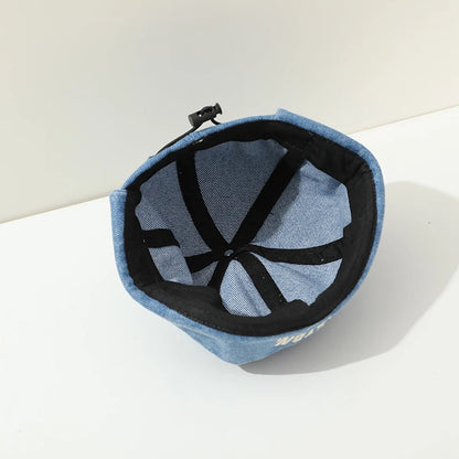 Blue Denim Melon Cap Baby Dome Brimless Hat 1-3Y Children Beanie Drawstring Bonnet Fashion Kids Landlord Hat Hip Hop Docker Caps - ZOOMNSTORE