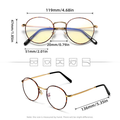 Blue Light Blocking Glasses - Classic Round Clear Lens Computer Protection Eyewear - ZOOMNSTORE