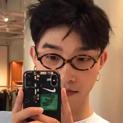 Blue Light Blocking Glasses - Oval Frame Clear Lens Anti Radiation Eyewear - ZOOMNSTORE