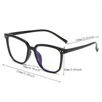 Blue Light Glasses - Black Square Frame Anti Blue Light Eyewear for Screen Use - ZOOMNSTORE