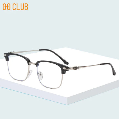 Blue Light Glasses - O-Q CLUB Square Eyeglass Frame with Anti-Reflective Lenses - ZOOMNSTORE