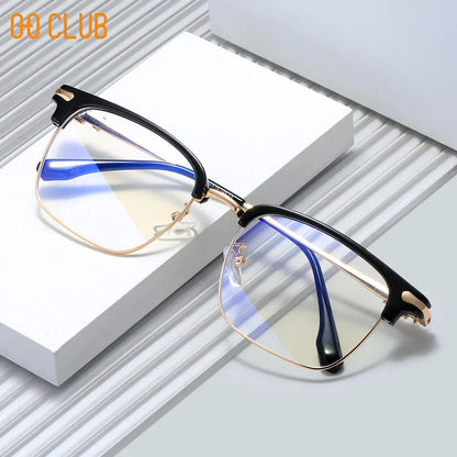 Blue Light Glasses - O-Q CLUB Square Eyeglass Frame with Anti-Reflective Lenses - ZOOMNSTORE