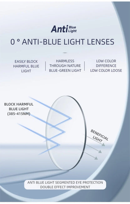 Blue Light Glasses - O-Q CLUB Square Eyeglass Frame with Anti-Reflective Lenses - ZOOMNSTORE