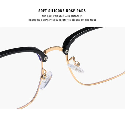 Blue Light Glasses - O-Q CLUB Square Eyeglass Frame with Anti-Reflective Lenses - ZOOMNSTORE