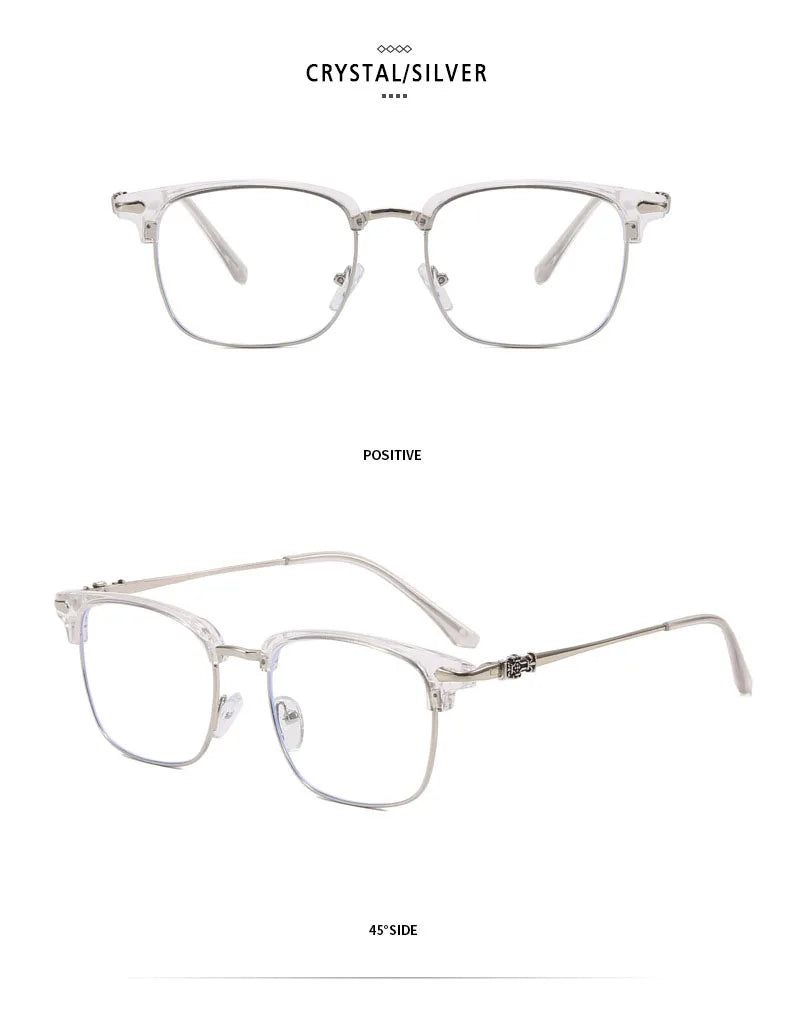 Blue Light Glasses - O-Q CLUB Square Eyeglass Frame with Anti-Reflective Lenses - ZOOMNSTORE