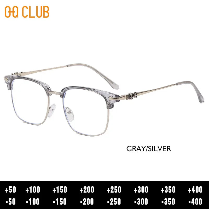 Blue Light Glasses - O-Q CLUB Square Eyeglass Frame with Anti-Reflective Lenses - ZOOMNSTORE
