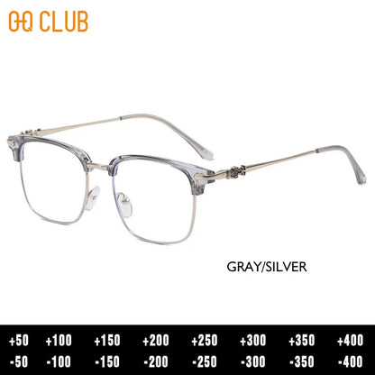 Blue Light Glasses - O-Q CLUB Square Eyeglass Frame with Anti-Reflective Lenses - ZOOMNSTORE