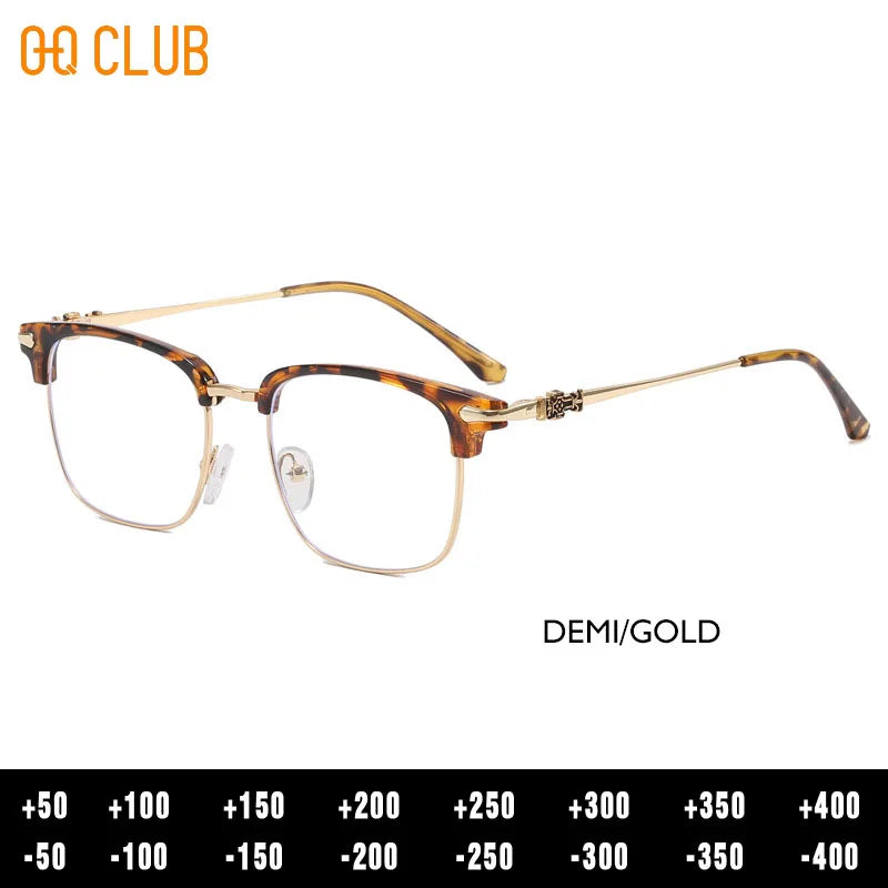 Blue Light Glasses - O-Q CLUB Square Eyeglass Frame with Anti-Reflective Lenses - ZOOMNSTORE