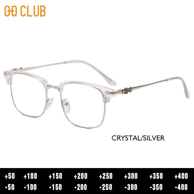 Blue Light Glasses - O-Q CLUB Square Eyeglass Frame with Anti-Reflective Lenses - ZOOMNSTORE
