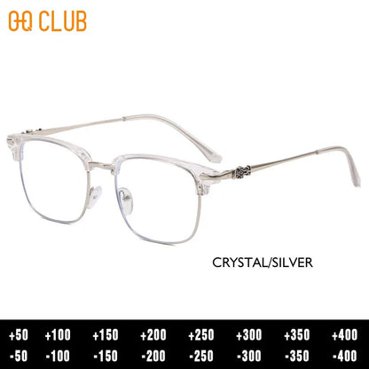 Blue Light Glasses - O-Q CLUB Square Eyeglass Frame with Anti-Reflective Lenses - ZOOMNSTORE