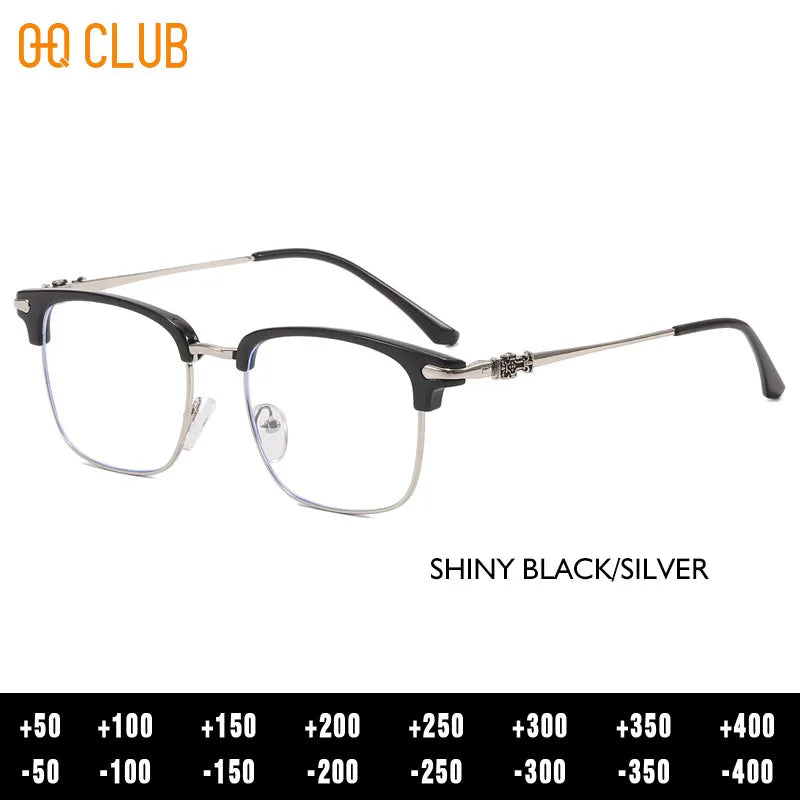 Blue Light Glasses - O-Q CLUB Square Eyeglass Frame with Anti-Reflective Lenses - ZOOMNSTORE