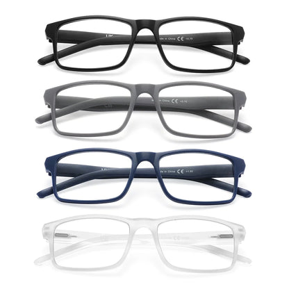Blue Light Reading Glasses - Lightweight Rectangular Frame Eyeglasses for Men & Women - ZOOMNSTORE