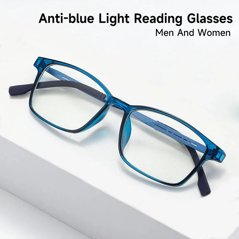 Blue Light Reading Glasses - Unisex Rectangle Frames With Polycarbonate Lenses - ZOOMNSTORE