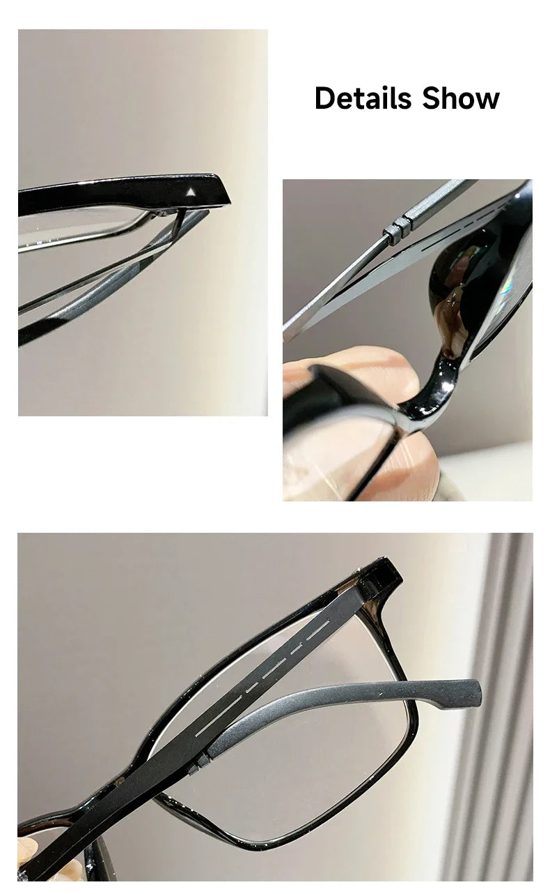 Blue Light Reading Glasses - Unisex Rectangle Frames With Polycarbonate Lenses - ZOOMNSTORE