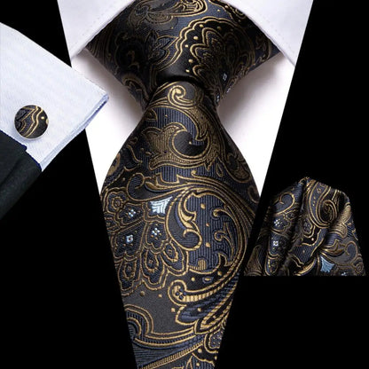 Blue Silk Mens Tie - Formal 100 Silk NeckTie for Weddings and Business - ZOOMNSTORE