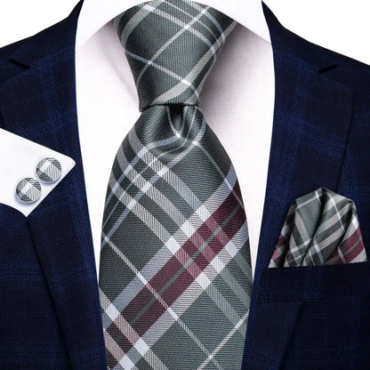 Blue Silk Mens Tie - Formal 100 Silk NeckTie for Weddings and Business - ZOOMNSTORE