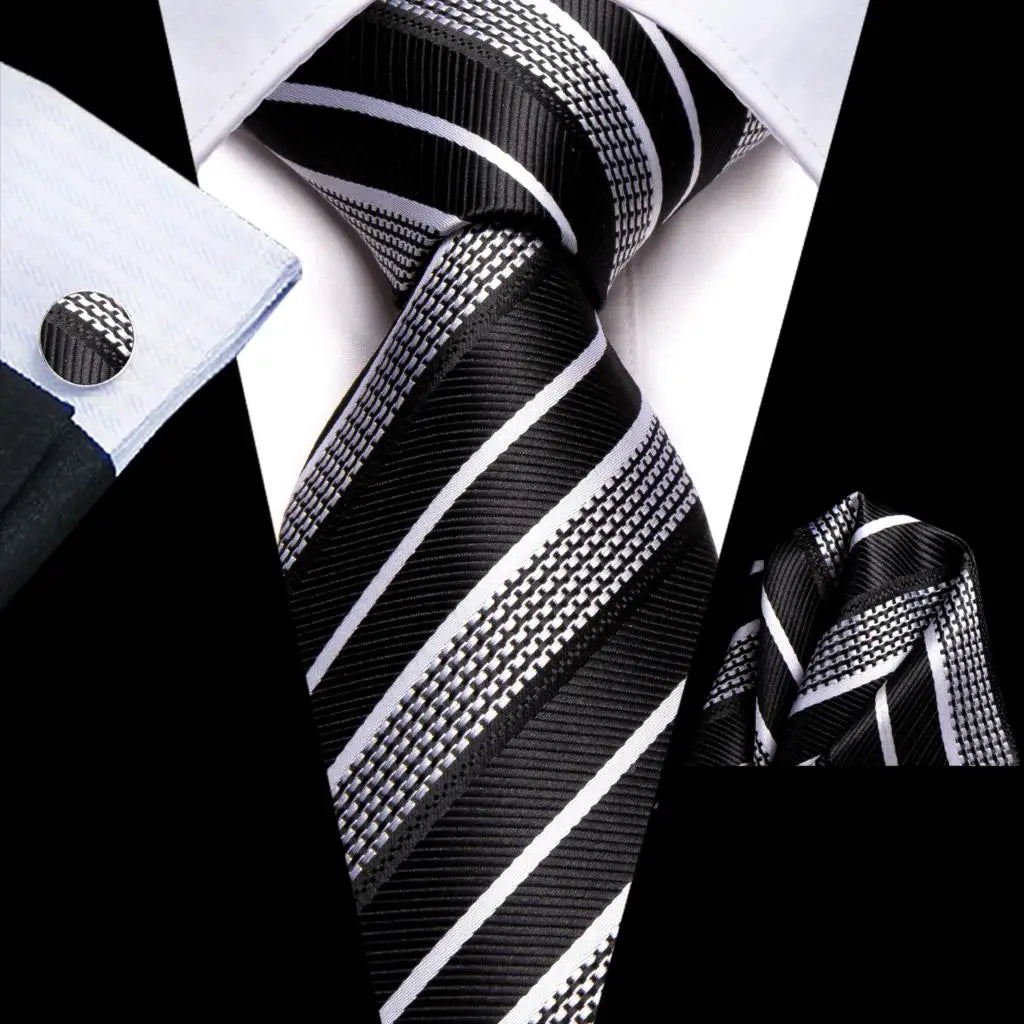 Blue Silk Mens Tie - Formal 100 Silk NeckTie for Weddings and Business - ZOOMNSTORE