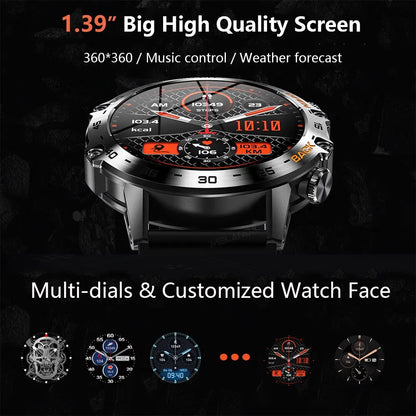 Bluetooth Smart Watch for Men - IP67 Waterproof Fitness Tracker - ZOOMNSTORE
