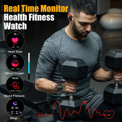 Bluetooth Smart Watch for Men - IP67 Waterproof Fitness Tracker - ZOOMNSTORE