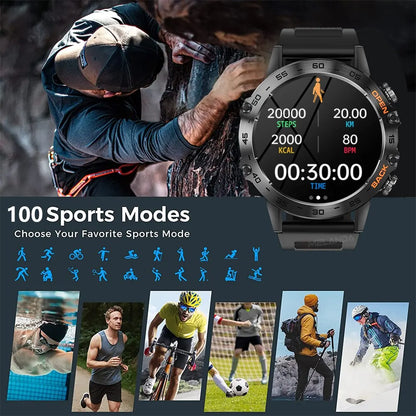 Bluetooth Smart Watch for Men - IP67 Waterproof Fitness Tracker - ZOOMNSTORE
