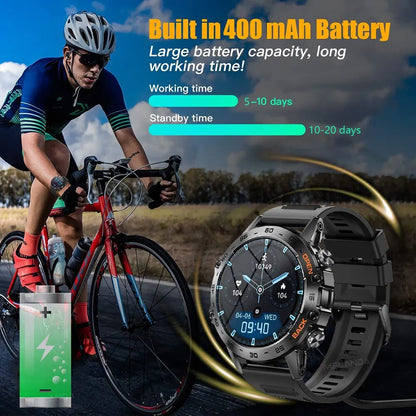 Bluetooth Smart Watch for Men - IP67 Waterproof Fitness Tracker - ZOOMNSTORE