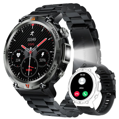 Bluetooth Call Smartwatch - Full Touch Screen Health Monitor Watch Men With Heart Rate Tracker - ZOOMNSTORE